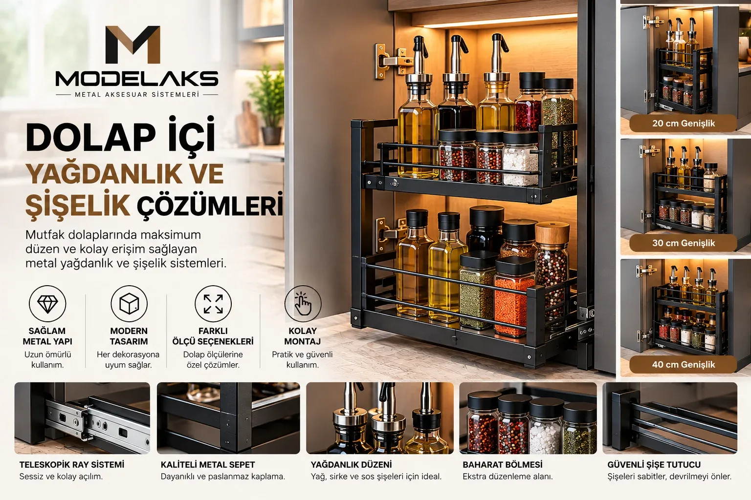 Şişelik ve Yağdanlık Modelleri ile Mutfaklarda Şıklık ve Düzen